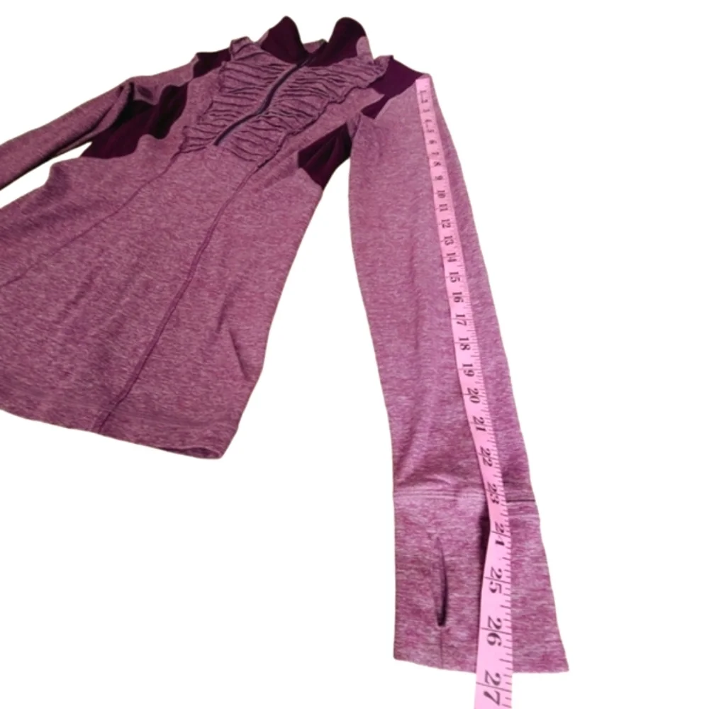 Lululemon Run Your Heart Out Half Zip Pullover Sweatshirt Heathered Plum 8